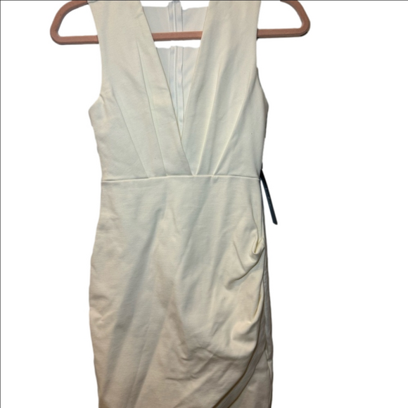 Lulus Cocktail Hour Ivory Wrap Dress – Faux Wrap Mini Dress | Size XS | NWT - Picture 4 of 7